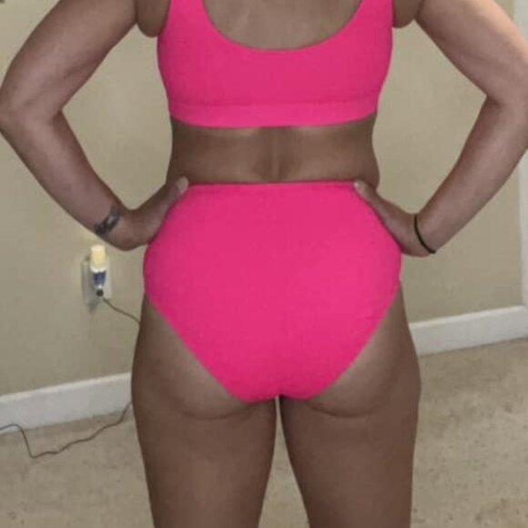 Zyia Fuchsia Maren Hi-waisted Bikini Bottom - Picture 2 of 4